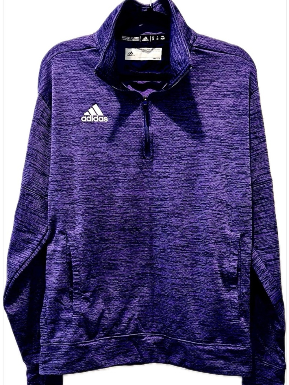adidas Purple Heather 1/4 Zip Pullover